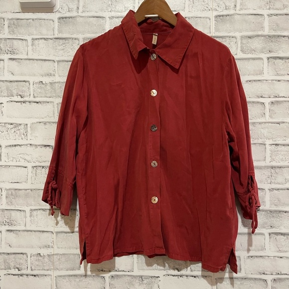 Women’s By JJ two piece sleeveless top with button down collar shirt Medium - Picture 6 of 8